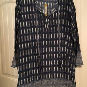 Navy tassel tunic